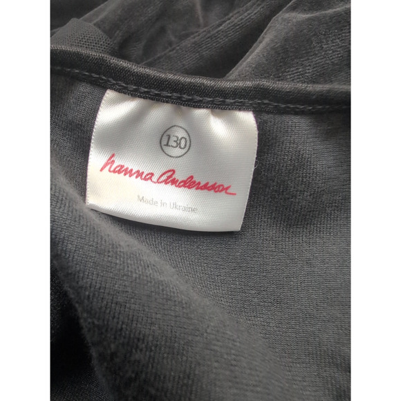 8 Hanna Andersson Black Velour Twirl Dress - Picture 5 of 6